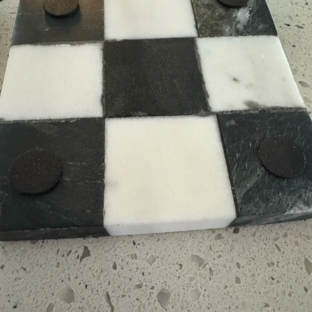 Black and White Checkered Coasters - Picture 4 of 5